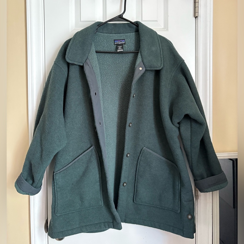 Patagonia Forest Green Women's Synchilla Shearling Fleece 1999 Vintage